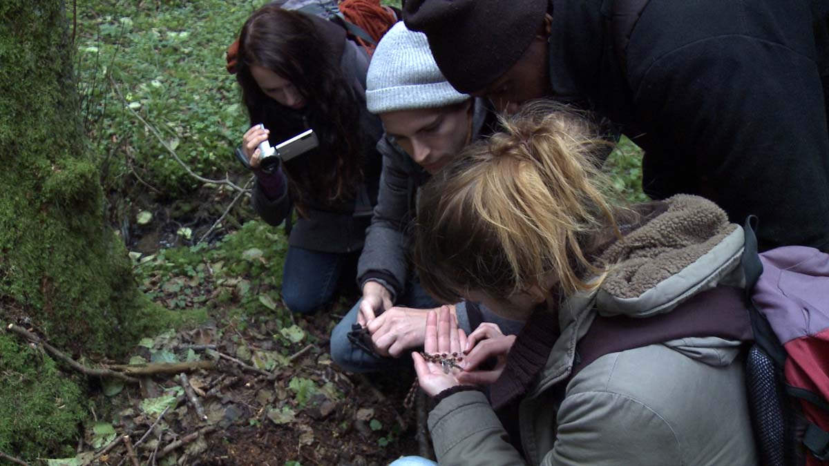 Schöne heile Welt: Der erste Geocaching-Schatz ist gefunden (Foto: Matador Film)